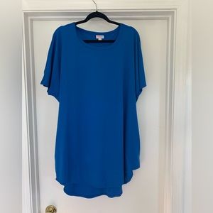 LulaRoe tunic length shirt - 3XL royal blue